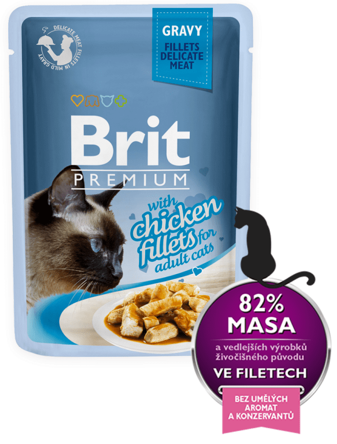Brit Premium Cat Delicate Fillets in Gravy with Chicken 24 X 85 g